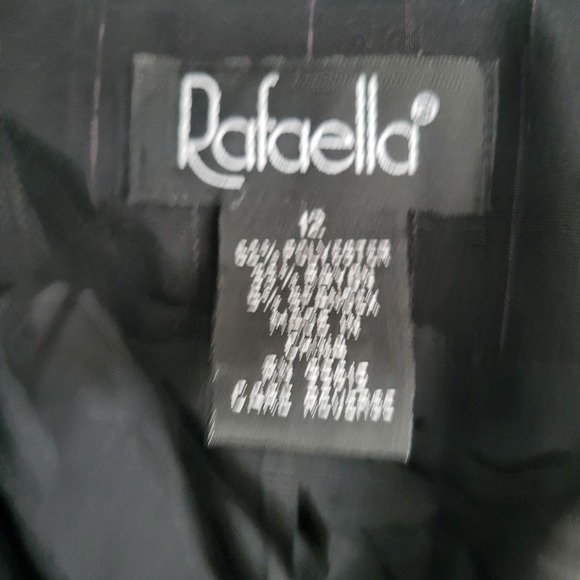 rafaella black pinstripe blazer jacket size 12 light pink stripe - Picture 3 of 5